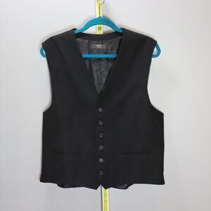 Arrow Black Dress Vest Men’s L Formal Waistcoat Adjustable Back